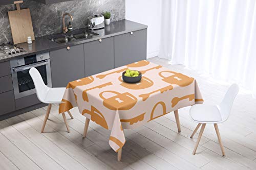 Le Jardin du Lin Küchendekoration, Tischdecke, Orange, nicht-gerade weiss, 140 x 140 Cm - Entworfen und hergestellt in der Türkei Le Jardin du Lin Küchendekoration, Tischdecke, Orange, nicht-gerade weiss, 140 x 140 Cm - Entworfen und hergestellt in der Türkei von Le Jardin du Lin