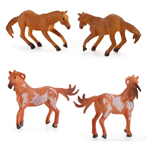 12PCS Mini Action-Figuren Pferd Spielzeug Modell Simulation PVC Miniatur Pferd Tiere Spielzeug Spielset Pädagogisches Spielzeug für Kinder von Bonbela