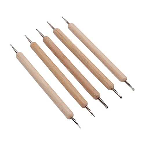 5 PCs Präge Stylus Set Doppelendverfolgung Doting Stylus Firma Grip DIY Gravur Stylus -Set Zur Herstellung von Ton -Keramik -Skulpturen von Bonbela