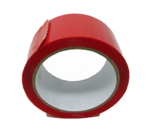 Blue Label Klebebänder, Polypropylen, 48 mm x 66 m, Rot, 48 g/m², 6 Rollen von bong