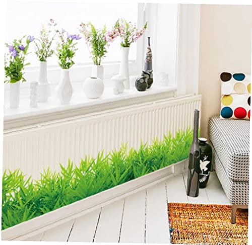 Bontannd Frische Grüne Gras Baseboard PVC Wandaufkleber Sockelling Kinder Wohnzimmer Schlafzimmer Badezimmer Küche Kindergarten Balkon Wohnkultur von Bontannd