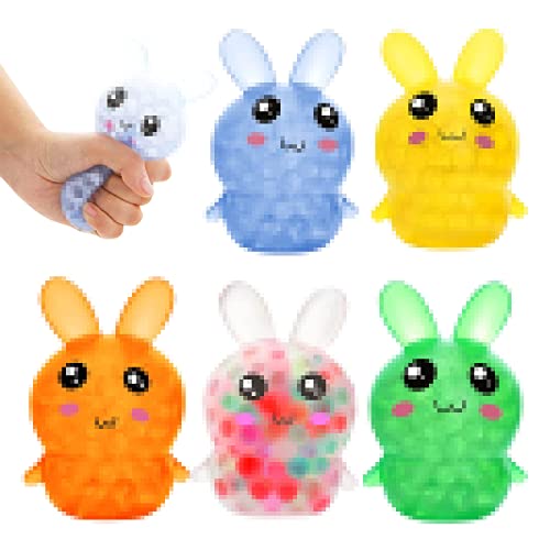 5 Stück Kinderspielzeug, Spielzeug Toys Eva-Schaumstoffball Squishy Fidgets Kaninchen Hasenball Weich Ball Osterhasen Set Osterhase in Form Spielzeugballs, Ostern Geschenk Mitgebsel Kindergeburtstag von Booaee