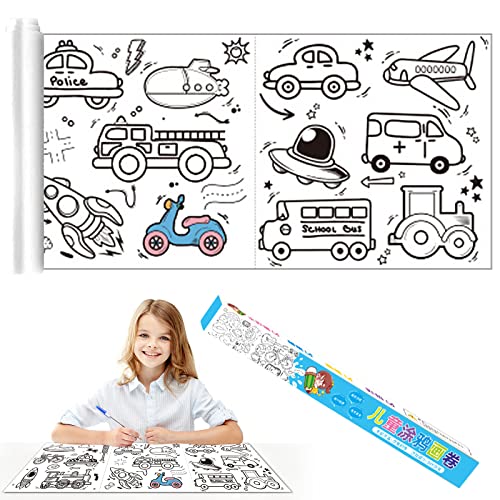 Schneidbare Zeichenrolle für Kinder, Malrolle für Kinder Graffy Roll zum Ausmalen, Schneidbare Malrolle für Kinder 89cm x 29.5cm Selbstklebendes Malspielzeug, Papier-Tischdecke Ostern zum Ausmalen (C) von Booaee