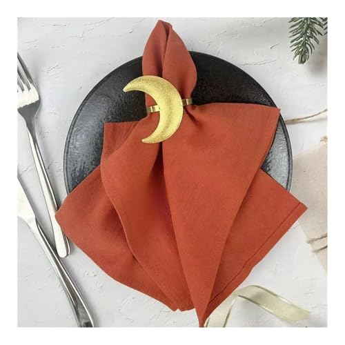 4 rote Weihnachtsservietten, waschbar, 40 x 40 cm, 100 % Baumwolle, Geschirrtuch für Abendessen, Hochzeit und Partys, Dekoration (4 Stück rostfrei) von BooeDareno