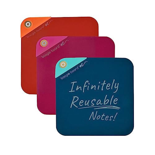 Boogie Board VersaNotes Erweiterungspaket, wiederverwendbar, trocken abwischbar und Haftnotizen, Alternative, 3er-Pack für Zuhause und Büro, inklusive 3 Haftnotizen mit 10,2 x 10,2 cm Schreibfläche von Boogie Board