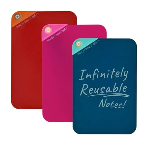 Boogie Board VersaNotes Erweiterungspaket, wiederverwendbar, trocken abwischbar und Haftnotizen, Alternative, 3er-Pack für Zuhause und Büro, mit 10,2 x 15,2 cm Schreibfläche und sofortigem Löschen von Boogie Board