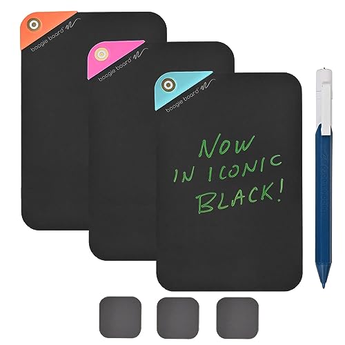 Boogie Board VersaNotes Starter-Set, wiederverwendbar, 3er-Pack, 10,2 x 15,2 cm, trocken abwischbar und Haftnotizen, Alternative für Zuhause und Büro, inklusive 3 VersaNotes, magnetische von Boogie Board