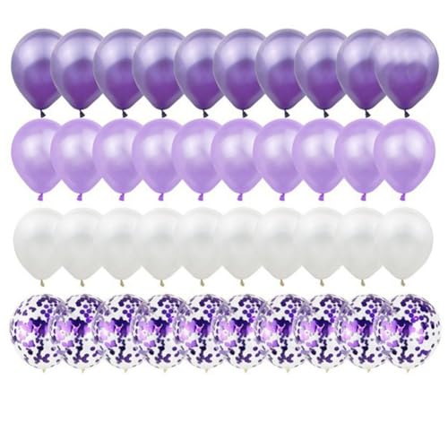 Booso 120 Stück 30,5 cm gemischte Konfetti-Latex-Ballons für Geburtstag, Babyparty, Hochzeit, Partydekorationen, einfach zu installieren, D von Booso