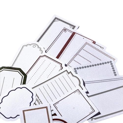 Booso 180 Stück Vintage-Scrapbook-Rahmenaufkleber, 6er-Pack Verschiedene Rahmen-Journaling-Aufkleber für Junk Journals, Scrapbook von Booso