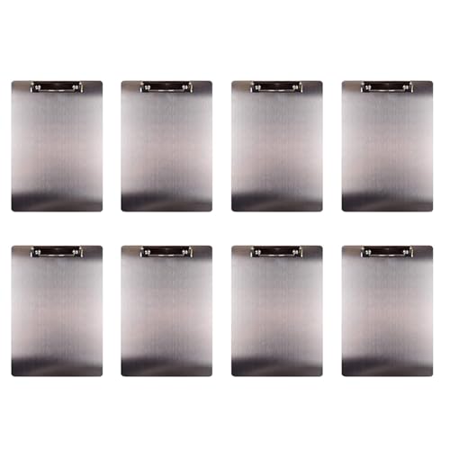 Booso 8X Metall Zwischenablage Ordner A4 Rostfreier Stahl Clip Board Rechnung Lagerung Ordner Schreiben Datei Board Menü Schiene für Unternehmen von Booso