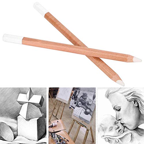 Skizze Bleistift, Zeichenstifte, 2Pcs Weiß Kohlestift Holz Professionelle Skizzierstift Schreibwaren Kunst Malerei Suppliess, Kohlestifte, Kohlestift Weiß von Boquite