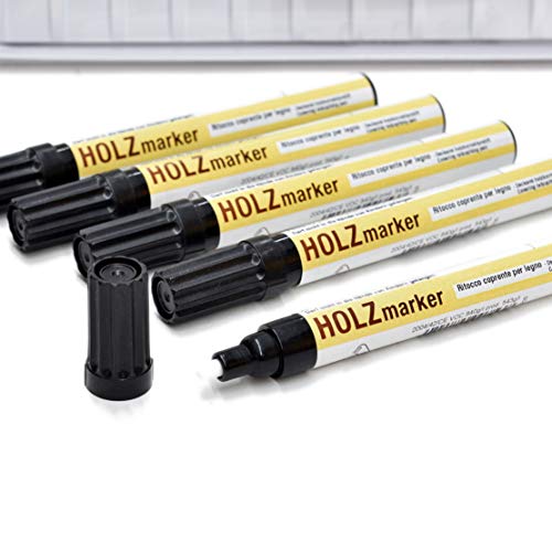 Acryl Möbel Stift Holzkorekturstift HOLZ Marker Farbe (Nussbaum dunkel - 63) von Borma Wachs Holz Marker