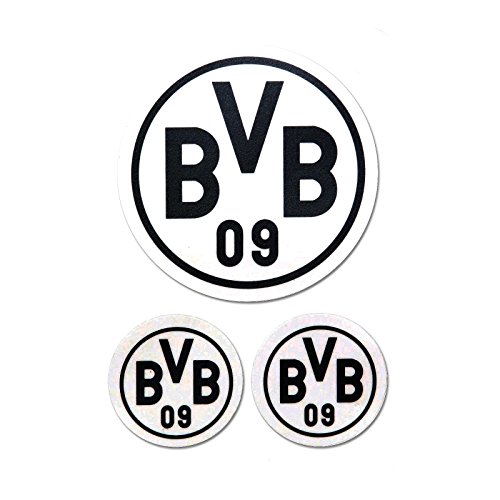 Borussia Dortmund Aufkleber in schwarz 3 Stück, Folie, 9 x 9 x 1 cm, 3-Einheiten 67140901 von Borussia Dortmund