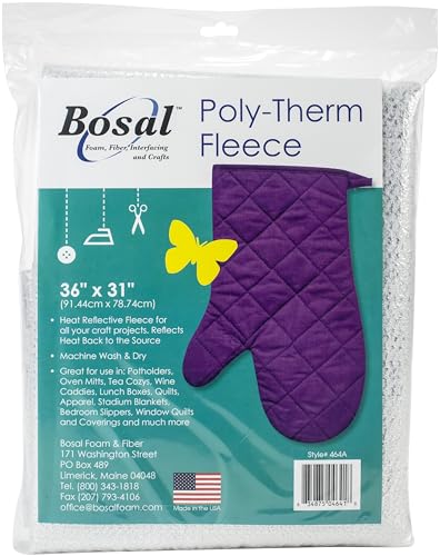 Bosal 36"x 31" cm poly-therm Wärme reflektierende Fleece, silber von Bosal