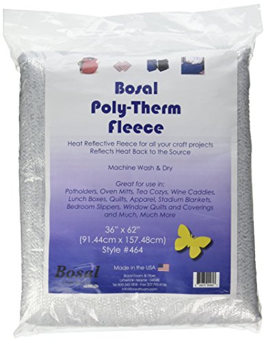 Bosal 103308 Poly-Therm Heat Reflective Fleece, Vlies-Mikrofaser, silber, 1-(Pack) von Bosal