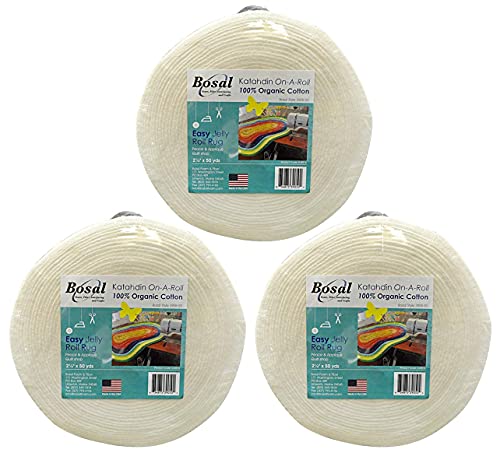 Bosal Katahdin On-A-Roll Bio-Baumwolle, 6,4 cm x 45,7 m, 3 Stück von Bosal