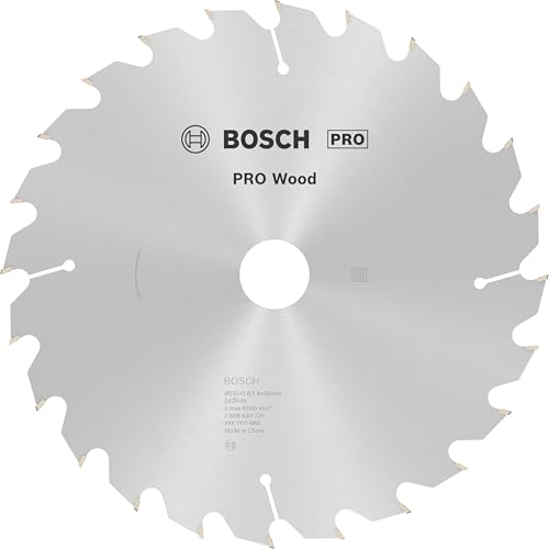 Bosch 1x PRO Wood Kreissägeblatt für Akku-Handkreissägen (für Weichholz, Hartholz, Ø mm, Professional Zubehör Handkreissäge) von Bosch