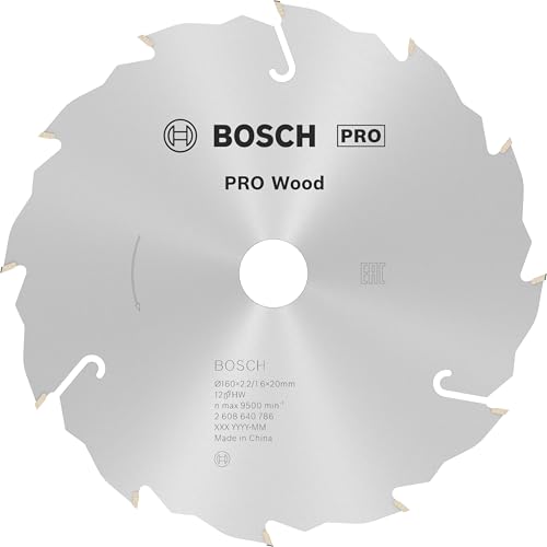 Bosch 1x PRO Wood Kreissägeblatt für Akku-Handkreissägen (für Weichholz, Hartholz, Ø mm, Professional Zubehör Handkreissäge) von Bosch