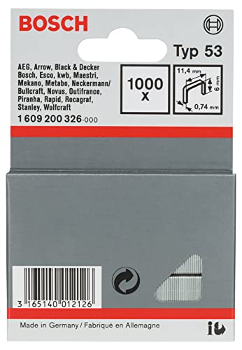 Bosch Accessories Bosch Professional Zubehör 2609200209 Feindrahtklammer Typ 53 11,4 x 0,74 x 6 mm von Bosch