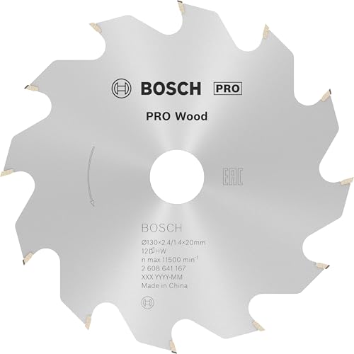 Bosch 1x PRO Wood Kreissägeblatt für Akku-Handkreissägen (für Weichholz, Hartholz, Ø mm, Professional Zubehör Handkreissäge) von Bosch