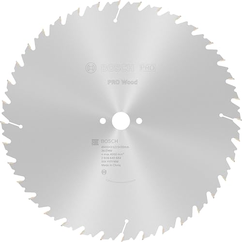 Bosch 1x PRO Wood Kreissägeblatt für Netz-Tischkreissägen (für Weichholz, Hartholz, Ø mm, Professional Zubehör Tischkreissäge) von Bosch