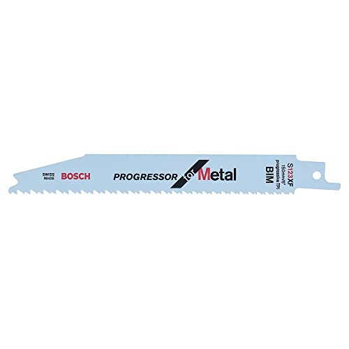 Bosch Professional 2x Säbelsägeblatt 'Progressor for Metal' S123XF (für Metall, 150 x 19 x 0.9mm, Zubehör für Stichsägen), weiß von Bosch Professional