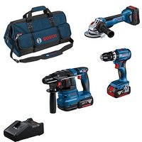 AKTION: BOSCH Professional Combo Kit 18V (3) Akku-Bohrhammer-Set 18,0 V, mit 2 Akkus mit Prämie nach Registrierung von Bosch Professional