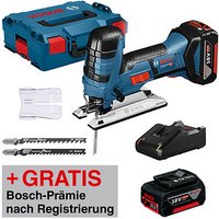 AKTION: BOSCH Professional GST 18 V-LI S Akku-Stichsäge Set 18,0 V, mit 2 Akkus mit Prämie nach Registrierung von Bosch Professional