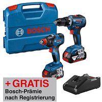 AKTION: BOSCH Professional GDX 18V-200 + GSR 18V-55 Akku-Drehschlagschrauber-Set 18,0 V, mit 2 Akkus mit Prämie nach Registrierung von Bosch Professional