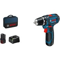 BOSCH Professional GSR 12V-15 Akku-Bohrschrauber 12,0 V, mit 2 Akkus von Bosch Professional