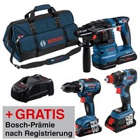 BOSCH Professional Profi Set 18V Akku-Bohrhammer-Set 18,0 V, mit 3 Akkus von Bosch Professional