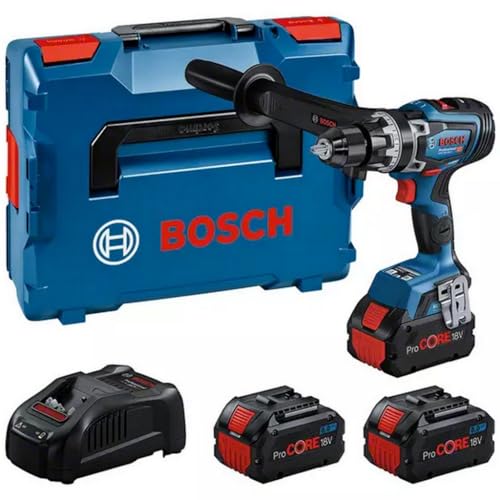 Bosch Professional BITURBO Akku-Schlagbohrschrauber GSB 18V-150 C (max. Drehmoment 150 Nm, inkl. 3x 8,0 Ah ProCORE Akku, GAL 1880 CV Ladegerät, in L-BOXX) von Bosch Professional