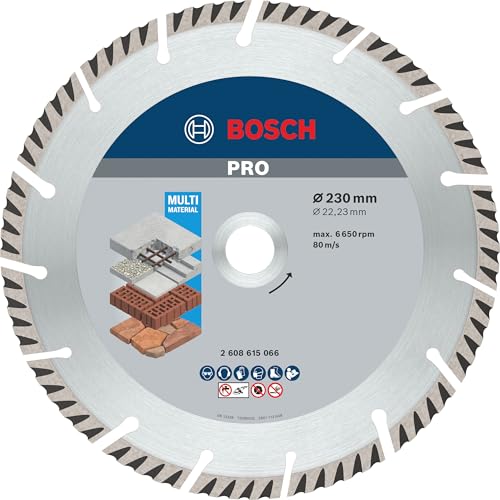 Bosch Accessories Professional Diamanttrennscheibe Standard for Universal (Beton und Mauerwerk, 230 x 22,23 mm, Zubehör Winkelschleifer) von Bosch