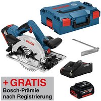 AKTION: BOSCH Professional GKS 18V-57 G Akku-Handkreissäge-Set 18,0 V, mit 2 Akkus mit Prämie nach Registrierung von Bosch Professional