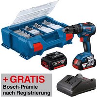 AKTION: BOSCH Professional GSB 18V-55 Akku-Schlagbohrschrauber-Set 18,0 V, mit 2 Akkus mit Prämie nach Registrierung von Bosch Professional