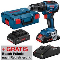 AKTION: BOSCH Professional GSB 18V-55 Akku-Schlagbohrschrauber-Set 18,0 V, mit 2 Akkus mit Prämie nach Registrierung von Bosch Professional