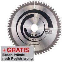 AKTION: BOSCH Multi Material Kreissägeblatt 216,0 mm, 60 Zähne mit Prämie nach Registrierung von Bosch