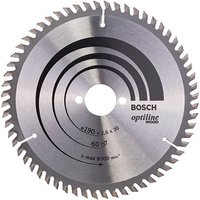 AKTION: BOSCH Optiline Wood Kreissägeblatt 190,0 mm, 60 Zähne mit Prämie nach Registrierung von Bosch