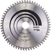 BOSCH Optiline Wood Kreissägeblatt 216,0 mm, 60 Zähne von Bosch