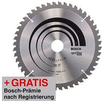 AKTION: BOSCH Optiline Wood Kreissägeblatt 216,0 mm, 48 Zähne mit Prämie nach Registrierung von Bosch