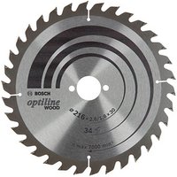 BOSCH Optiline Wood Kreissägeblatt 216,0 mm, 34 Zähne von Bosch