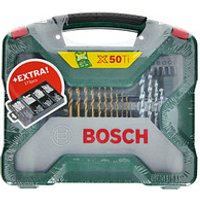 AKTION: BOSCH X-Line 50Ti plus 173-teilig Fixier-Set Bohrer- und Bit-Set, 223-teilig mit Prämie nach Registrierung von Bosch