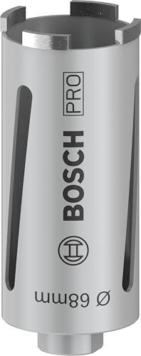 Bosch 1x PRO Trockenbohrkronen für Diamantbohrer, G 1/2” (für Kalk- und Sandsteine, Ziegelstein, Ø 68 mm, Professional Zubehör Diamantbohrer) von Bosch