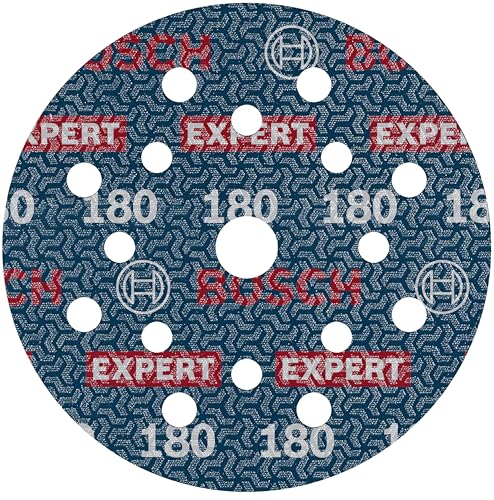 Bosch 1x EXPERT O780 Folienschleifscheibe, 125 mm (für Hartholz, Farbe auf Holz, Ø 125 mm, Körnung 180, Professional Zubehör Exzenterschleifer) von Bosch