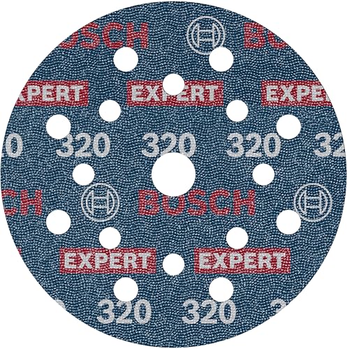 Bosch 50x EXPERT O780 Folienschleifscheibe, 125 mm (für Hartholz, Farbe auf Holz, Ø 125 mm, Körnung 320, Professional Zubehör Exzenterschleifer) von Bosch