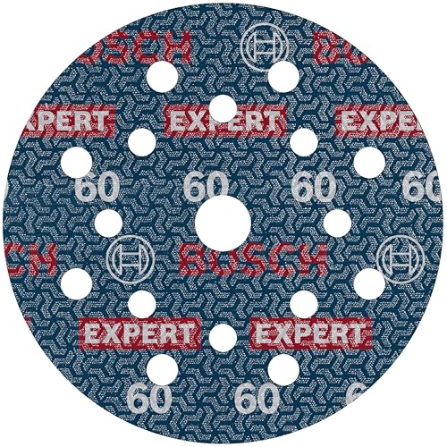 Bosch 1x EXPERT O780 Folienschleifscheibe, 125 mm (für Hartholz, Farbe auf Holz, Ø 125 mm, Körnung 60, Professional Zubehör Exzenterschleifer) von Bosch