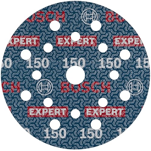 Bosch 50x EXPERT O780 Folienschleifscheibe, 125 mm (für Hartholz, Farbe auf Holz, Ø 125 mm, Körnung 150, Professional Zubehör Exzenterschleifer) von Bosch