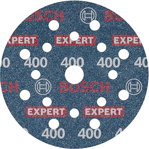 Bosch 50x EXPERT O780 Folienschleifscheibe, 125 mm (für Hartholz, Farbe auf Holz, Ø 125 mm, Körnung 400, Professional Zubehör Exzenterschleifer) von Bosch