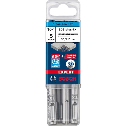 Bosch Bohrer Expert Hammerbohrer SDS-plus-7X, Ø 5mm, 10 Stück von Bosch