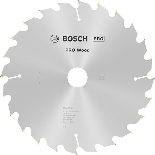 Bosch 1x PRO Wood Kreissägeblatt für Akku-Handkreissägen (für Weichholz, Hartholz, Ø mm, Professional Zubehör Handkreissäge) von Bosch